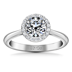 Halo  Engagement Ring Etoile 14K White Gold