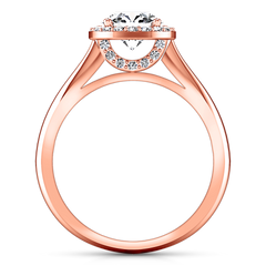 Halo  Engagement Ring Etoile 14K Rose Gold