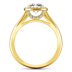 Halo  Engagement Ring Etoile 14K Yellow Gold