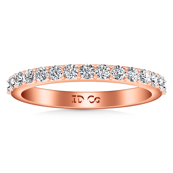 Diamond Wedding Band Etoile 0.17 Cts 14K Rose Gold