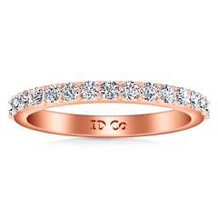 Diamond Wedding Band Etoile 0.17 Cts 14K Rose Gold