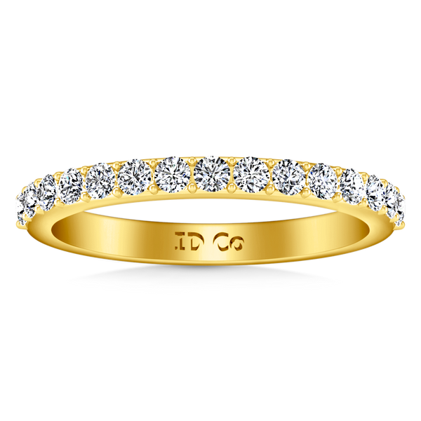 Diamond Wedding Band Etoile 0.17 Cts 14K Yellow Gold