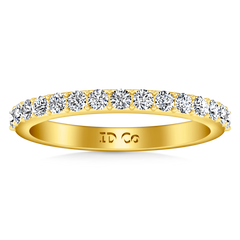 Diamond Wedding Band Etoile 0.17 Cts 14K Yellow Gold