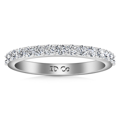Diamond Wedding Band Etoile 0.17 Cts 14K White Gold