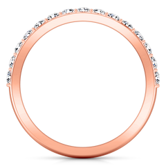 Diamond Wedding Band Etoile 0.17 Cts 14K Rose Gold