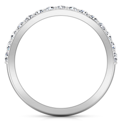 Diamond Wedding Band Etoile 0.17 Cts 14K White Gold