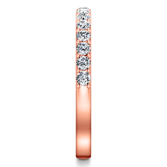 Diamond Wedding Band Etoile 0.17 Cts 14K Rose Gold