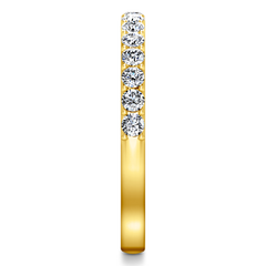 Diamond Wedding Band Etoile 0.17 Cts 14K Yellow Gold