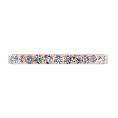 Diamond Wedding Band Etoile 0.17 Cts 14K Rose Gold