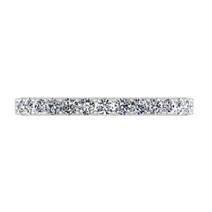 Diamond Wedding Band Etoile 0.17 Cts 14K White Gold
