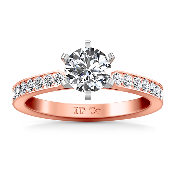 Pave Engagement Ring Bianca 14K Rose Gold