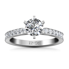 Pave Engagement Ring Bianca 14K White Gold