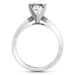 Pave Engagement Ring Bianca 14K White Gold