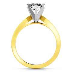 Pave Engagement Ring Bianca 14K Yellow Gold