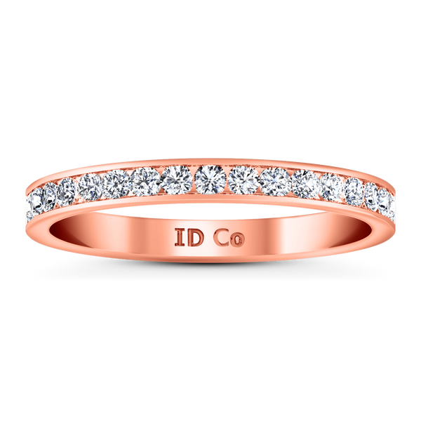 Diamond Wedding Band Bianca 0.26 Cts 14K Rose Gold