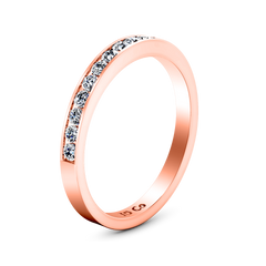 Diamond Wedding Band Bianca 0.26 Cts 14K Rose Gold