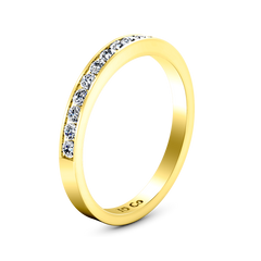 Diamond Wedding Band Bianca 0.26 Cts 14K Yellow Gold