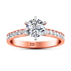 Pave Engagement Ring Yvonne 14K Rose Gold