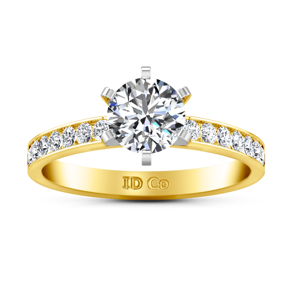 Pave Engagement Ring Yvonne 14K Yellow Gold