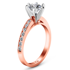 Pave Engagement Ring Yvonne 14K Rose Gold