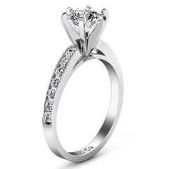 Pave Engagement Ring Yvonne 14K White Gold