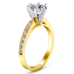 Pave Engagement Ring Yvonne 14K Yellow Gold