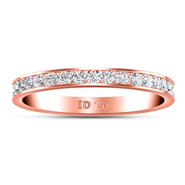 Diamond Wedding Band Yvonne 0.52 Cts 14K Rose Gold