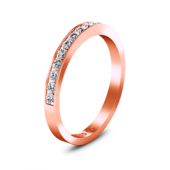 Diamond Wedding Band Yvonne 0.52 Cts 14K Rose Gold
