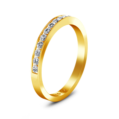 Diamond Wedding Band Yvonne 0.52 Cts 14K Yellow Gold
