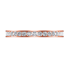 Diamond Wedding Band Yvonne 0.52 Cts 14K Rose Gold