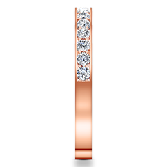Diamond Wedding Band Arabesque 0.36 Cts 14K Rose Gold