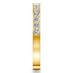 Diamond Wedding Band Arabesque 0.36 Cts 14K Yellow Gold