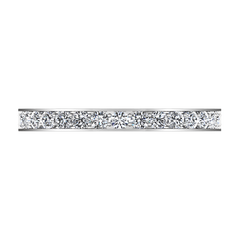 Diamond Wedding Band Arabesque 0.36 Cts 14K White Gold