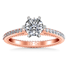Pave Engagement Ring Embrace 14K Rose Gold