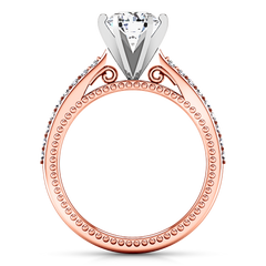 Pave Engagement Ring Embrace 14K Rose Gold