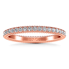 Diamond Wedding Band Embrace 0.39 Cts 14K Rose Gold