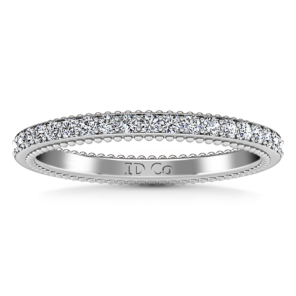 Diamond Wedding Band Embrace 0.39 Cts 14K White Gold