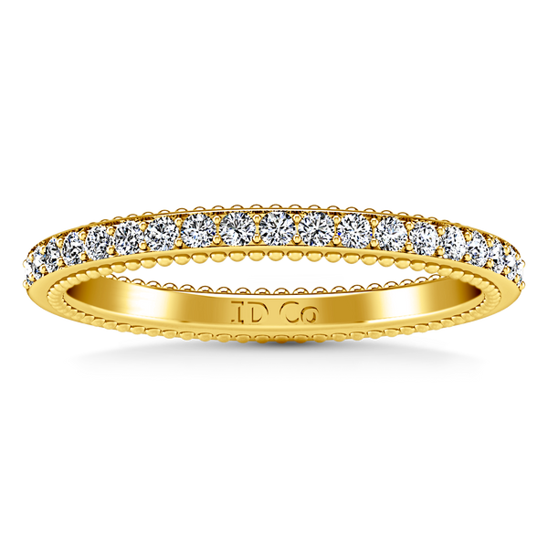 Diamond Wedding Band Embrace 0.39 Cts 14K Yellow Gold