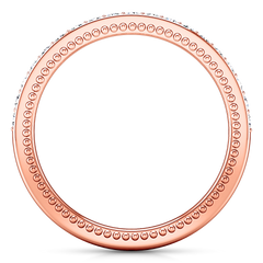 Diamond Wedding Band Embrace 0.39 Cts 14K Rose Gold