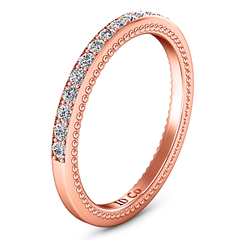 Diamond Wedding Band Embrace 0.39 Cts 14K Rose Gold