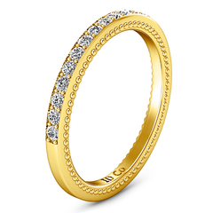 Diamond Wedding Band Embrace 0.39 Cts 14K Yellow Gold