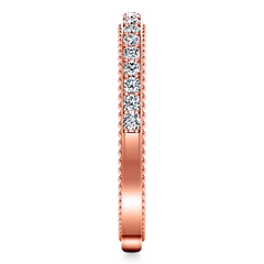 Diamond Wedding Band Embrace 0.39 Cts 14K Rose Gold