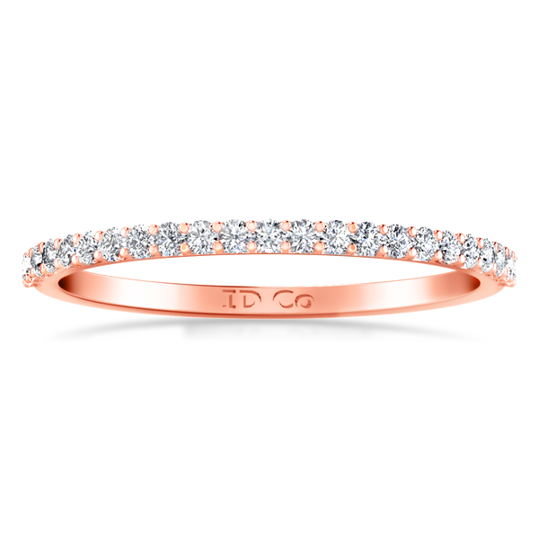 Diamond Wedding Band Tres Jolie 0.17 Cts 14K Rose Gold