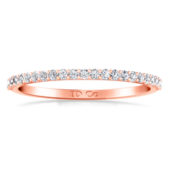 Diamond Wedding Band Tres Jolie 0.17 Cts 14K Rose Gold