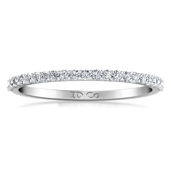 Diamond Wedding Band Tres Jolie 0.17 Cts 14K White Gold