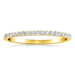Diamond Wedding Band Tres Jolie 0.17 Cts 14K Yellow Gold