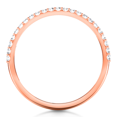 Diamond Wedding Band Tres Jolie 0.17 Cts 14K Rose Gold