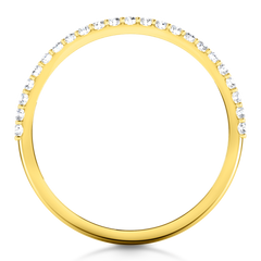 Diamond Wedding Band Tres Jolie 0.17 Cts 14K Yellow Gold