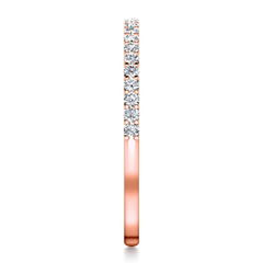 Diamond Wedding Band Tres Jolie 0.17 Cts 14K Rose Gold