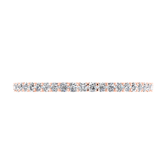 Diamond Wedding Band Tres Jolie 0.17 Cts 14K Rose Gold